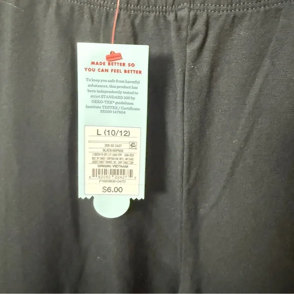 Cat & Jack Black Leggings with Logo Patch size L new with tags - Picture 4 of 4